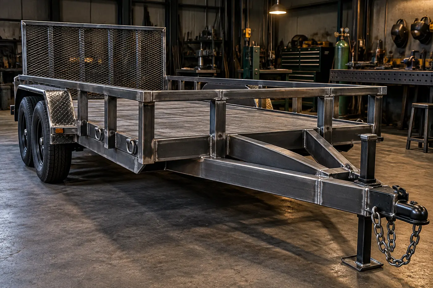 Representative heavy-duty utility trailer fabrication